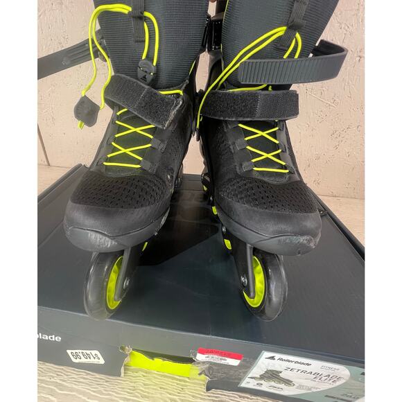 Rollerblade Zetrablade Elite Inline Skates Men’s Size 10 Black Lime- USED FAIR - Picture 7 of 9